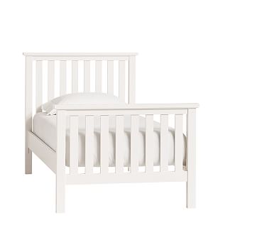 pottery barn white twin bed