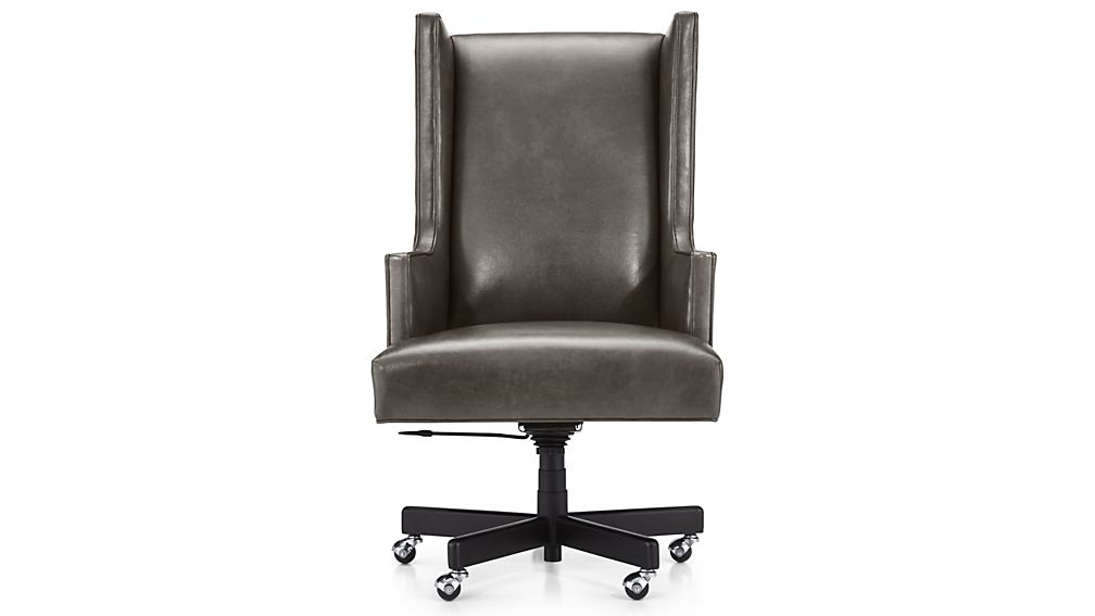 neo leather wingback office chaircrate and barrel | havenly neo leather wingback office chaircrate and barrel | havenly