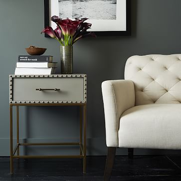 west elm nailhead nightstand