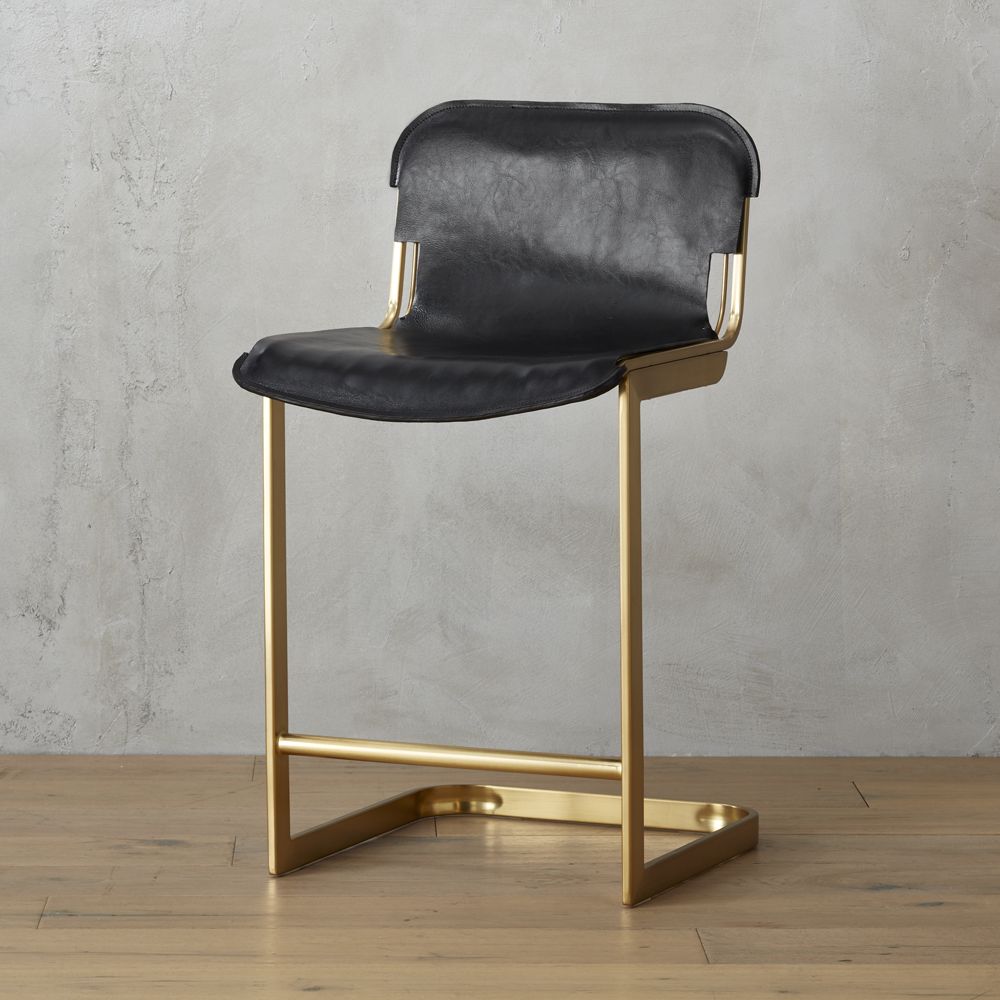 "rake brass 24"" counter stool"  cb2