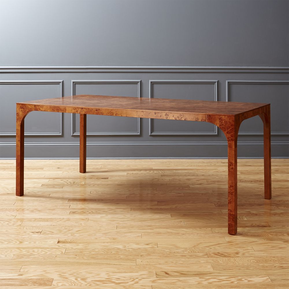 Virgo Dining Cb2 Burl Wood Dining Table Aqua Virgo Burl Dining