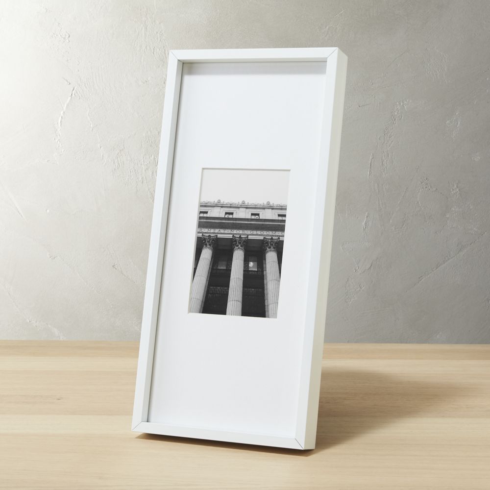 gallery white 4x6 picture frame CB2 Havenly
