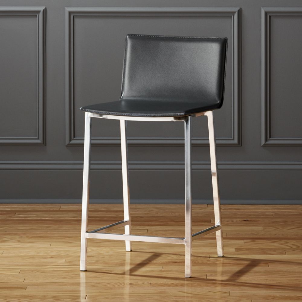 Phoenix Carbon Grey 24 Counter Stool Cb2 Havenly