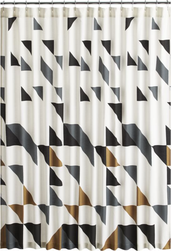 triangle shower curtain CB2 Havenly