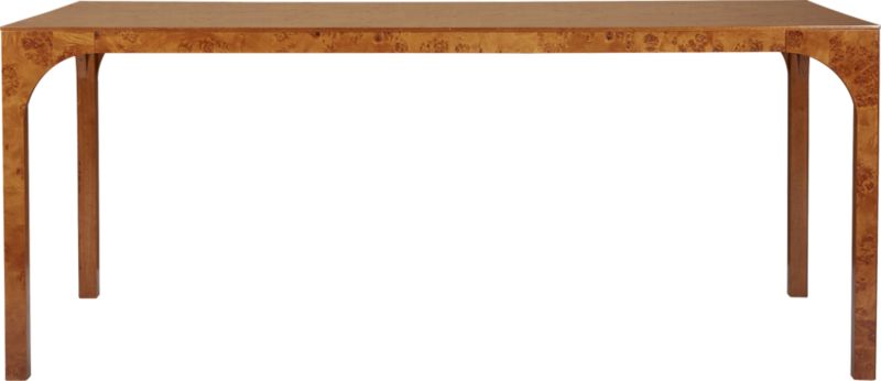 aqua virgo burl dining table CB2 Havenly