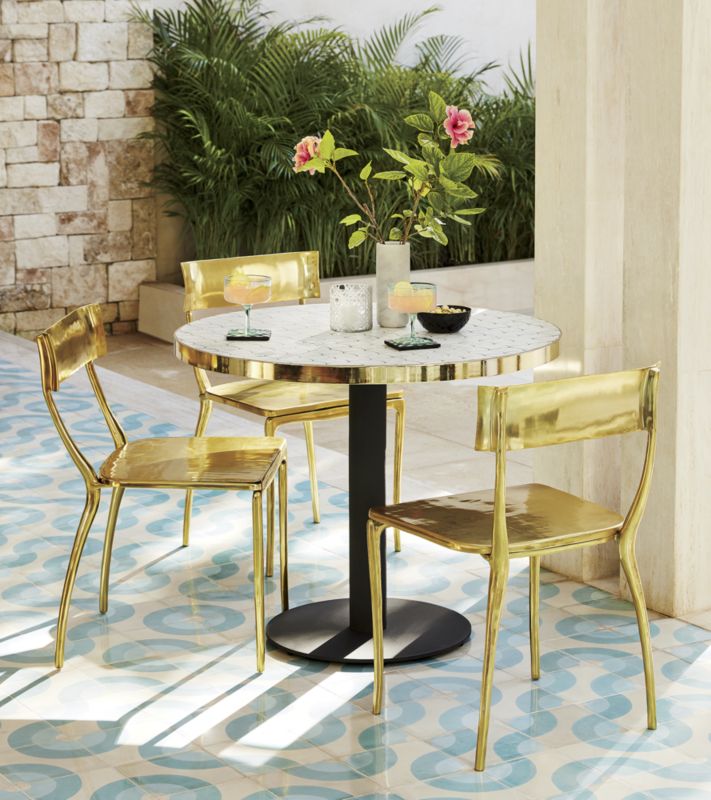 Midas Gold Dining Chair Cb2
