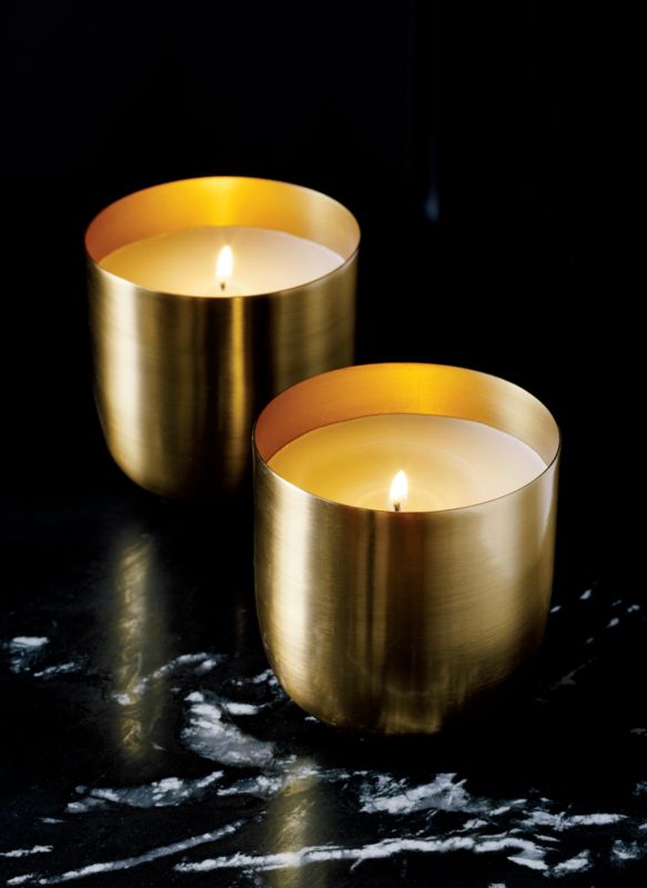 brass candle bowl CB2 Havenly