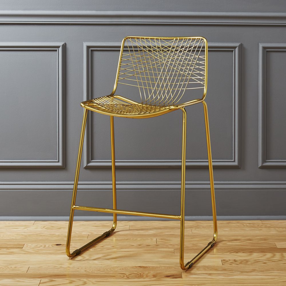 "alpha brass 24"" counter stool"  cb2