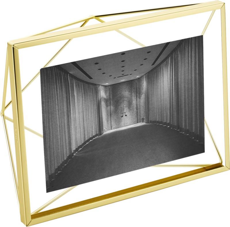 "Prisma 5"X7"Gold Picture Frame" CB2