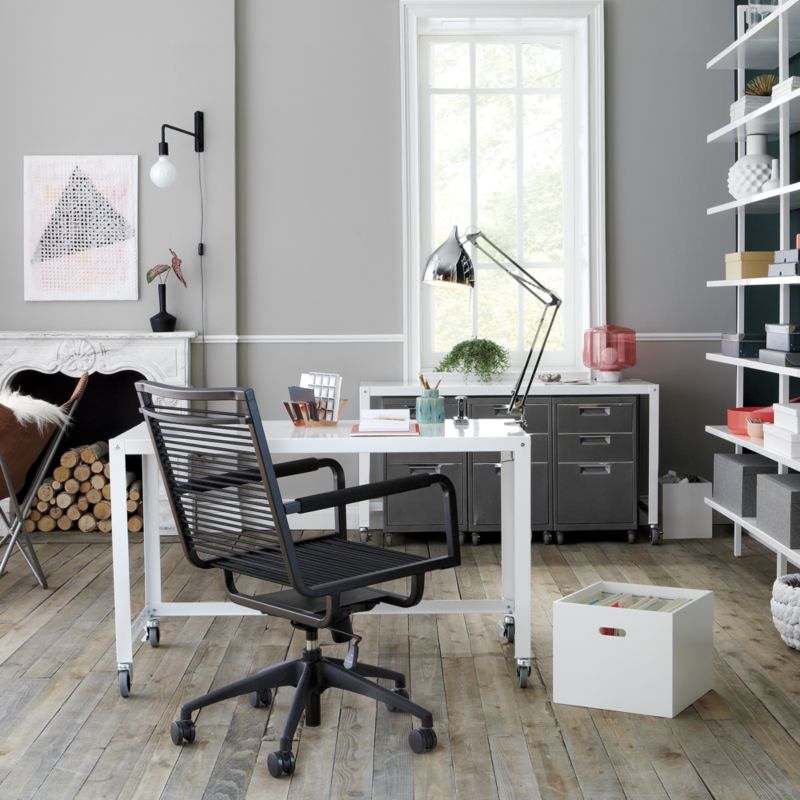 Cb2 rolling cart desk hotsell