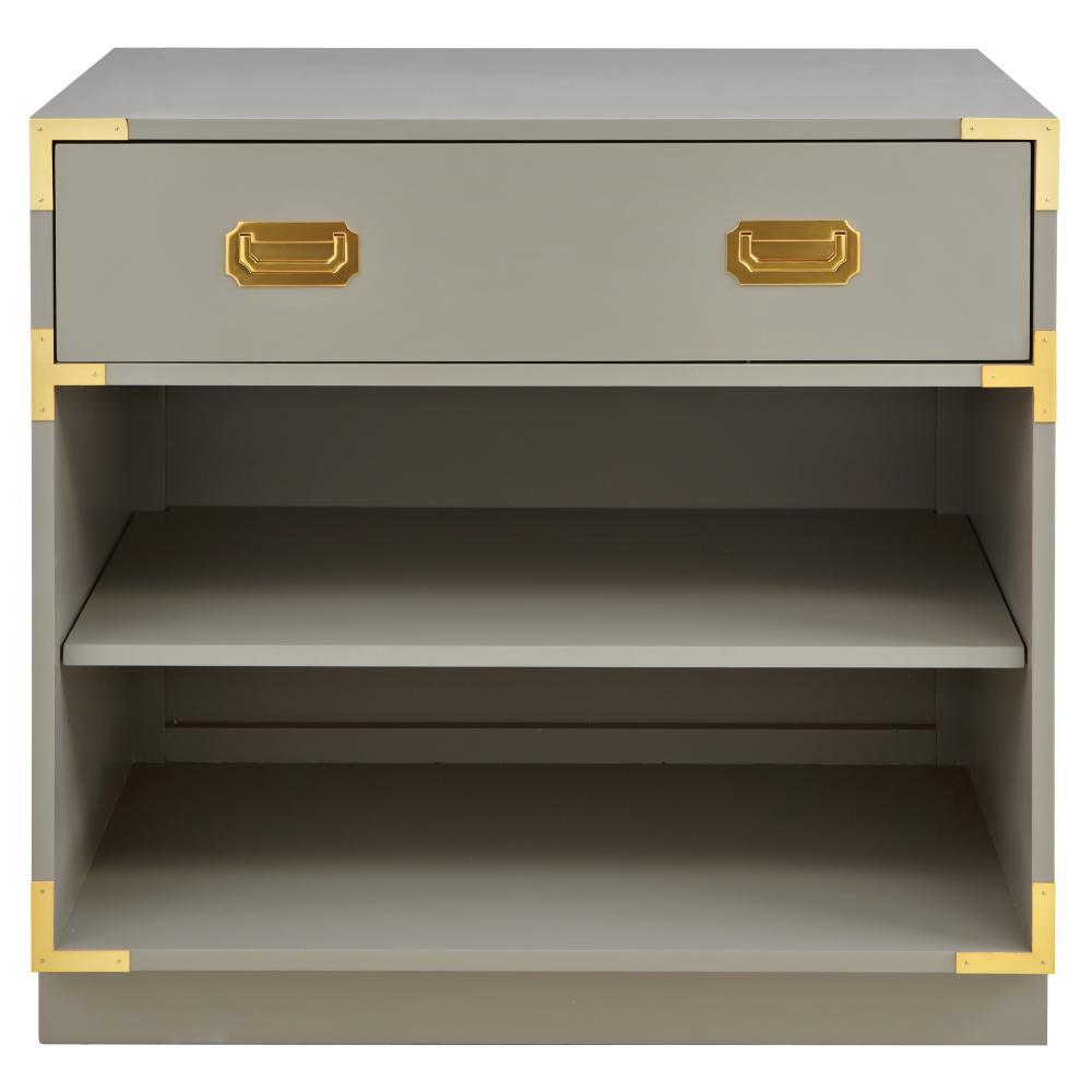Chatham 1 Drawer Taupe Grey Nightstand Home Depot