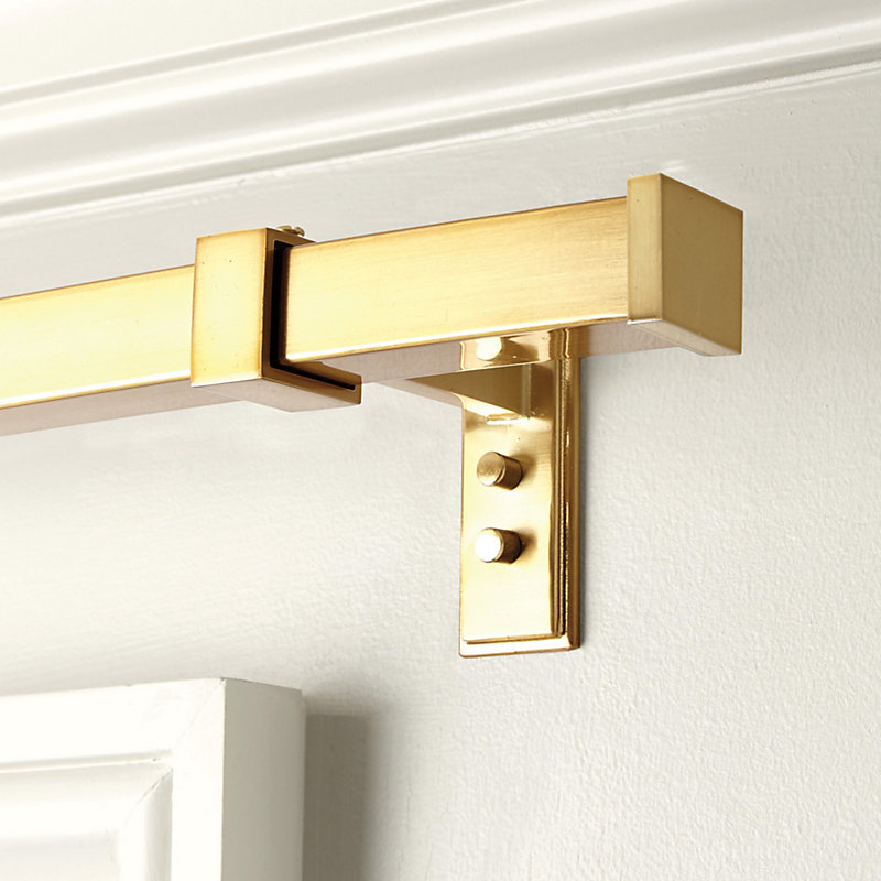 Ballard Designs Hudson Drapery Hardware Set, Brass 48" 88" Ballard