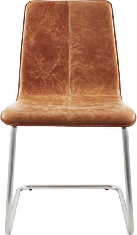 cb2 pony leather chair