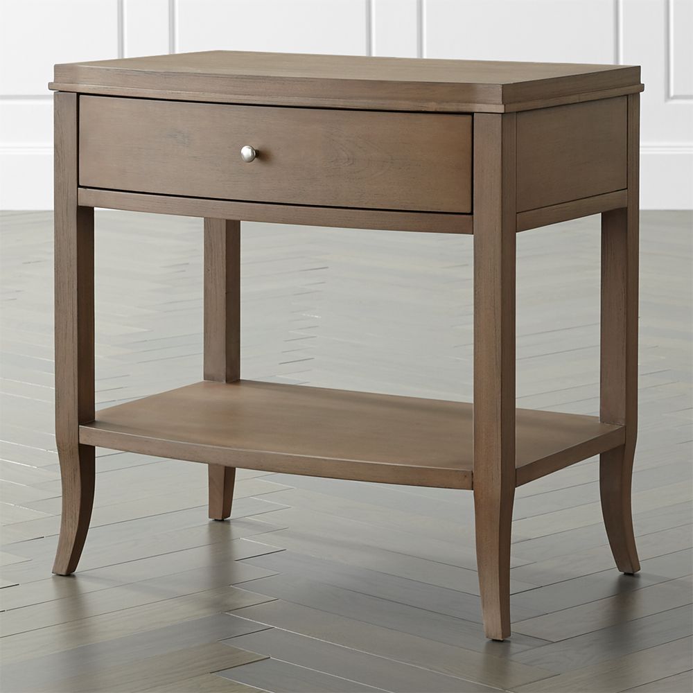 Colette Driftwood Nightstand Crate and Barrel Havenly