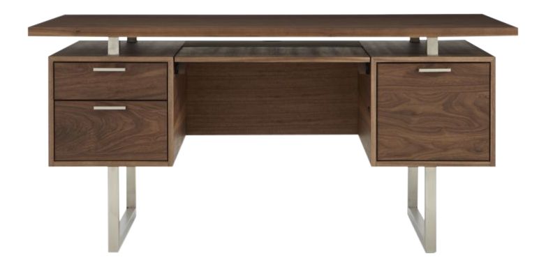 Clybourn walnut deals executive desk