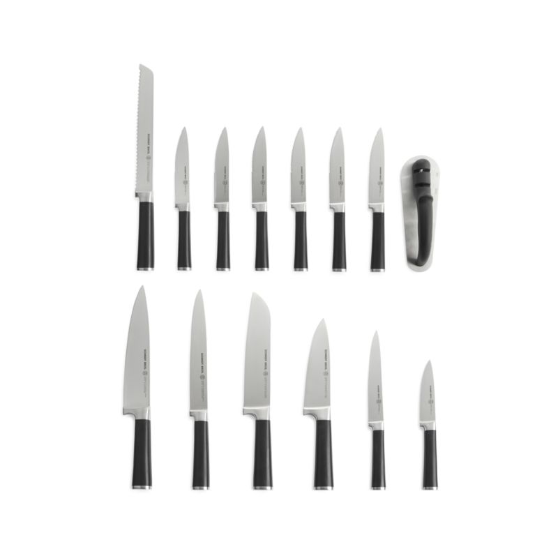 Schmidt Brothers Black Subway 15-piece Knife Block Set