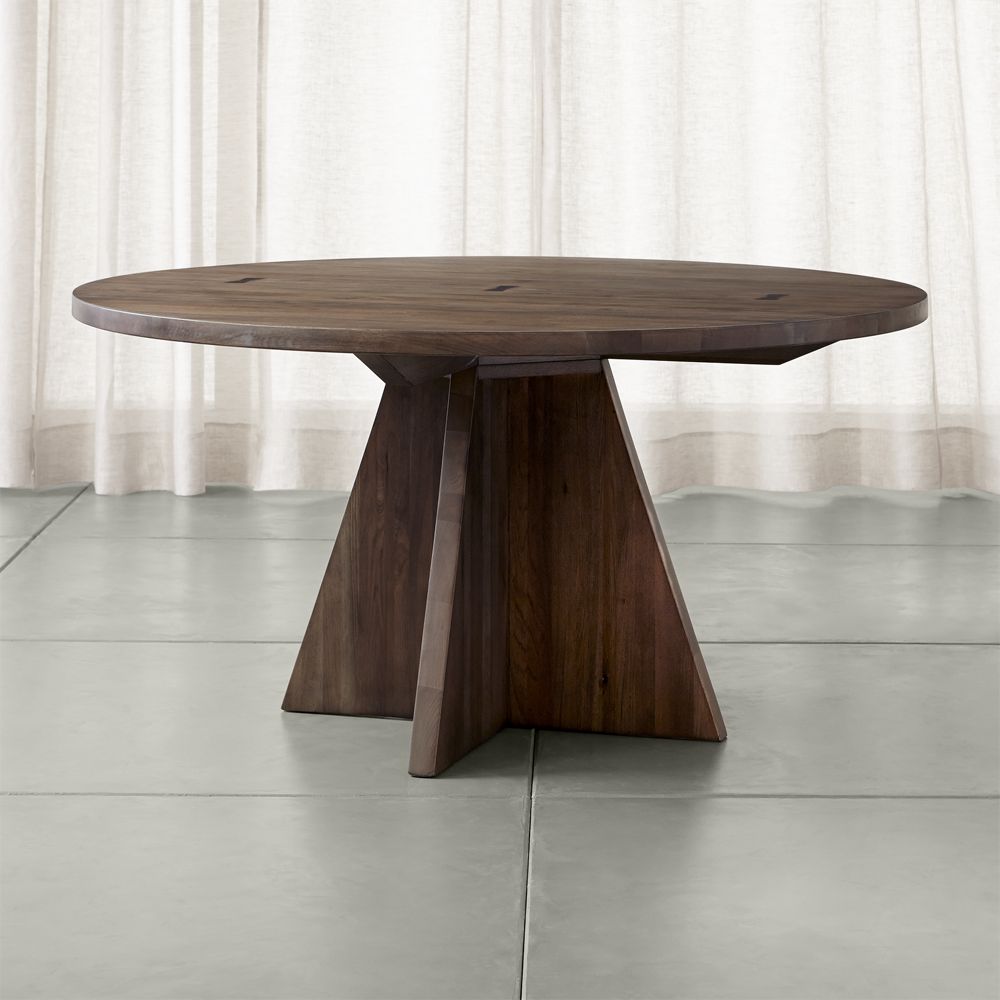 Monarch Shiitake 60" Round Dining Table Crate and Barrel Havenly