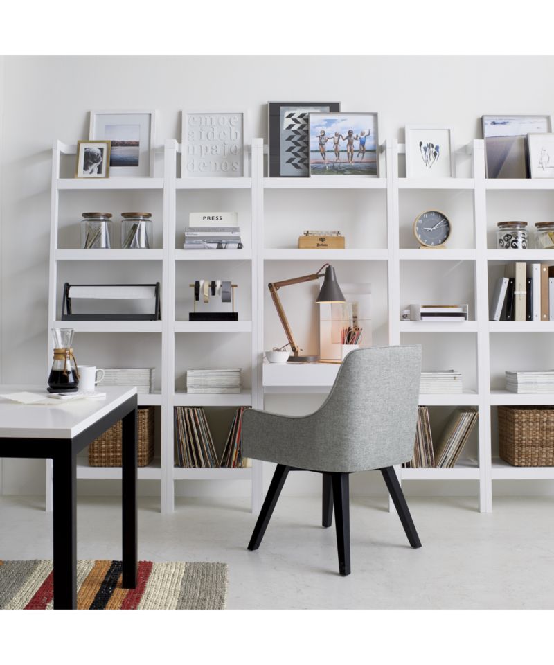Sawyer White Leaning 18 Bookcase Crate and Barrel Havenly