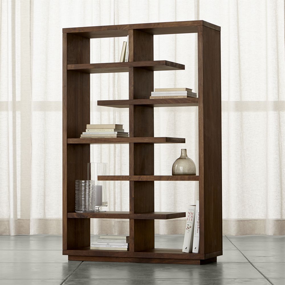 Elevate Walnut 68" Bookcase Crate and Barrel Havenly