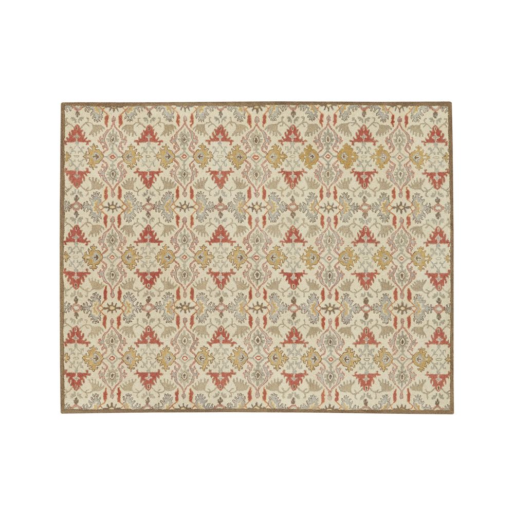 Delphine Spice Orange Wool 8'x10' Rug Crate and Barrel Havenly