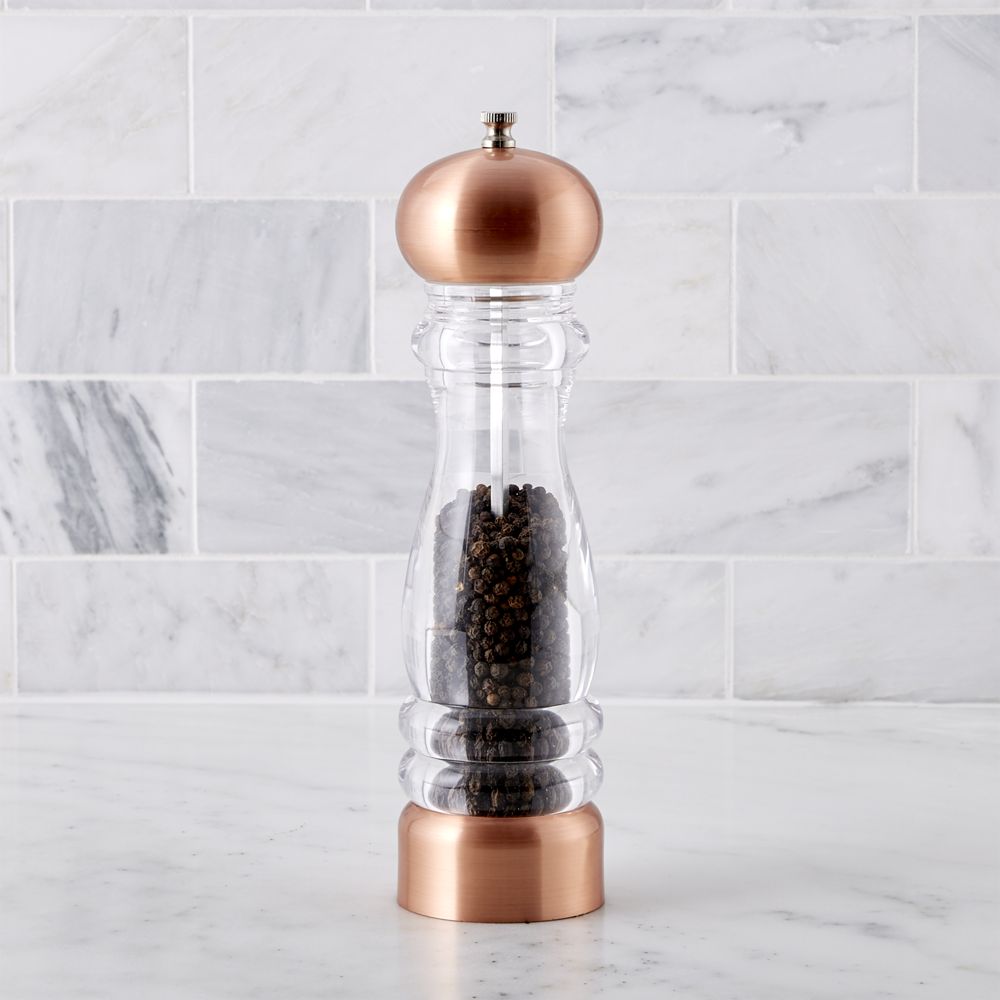 Olde Thompson Copper Pepper Mill Crate and Barrel Havenly