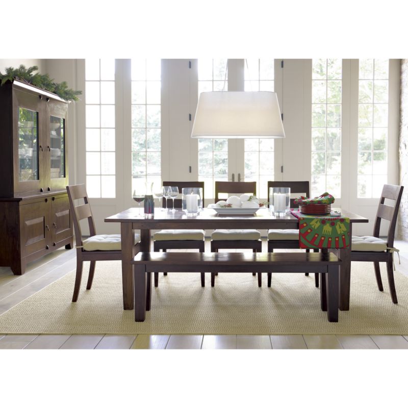 crate and barrel basque java dining table