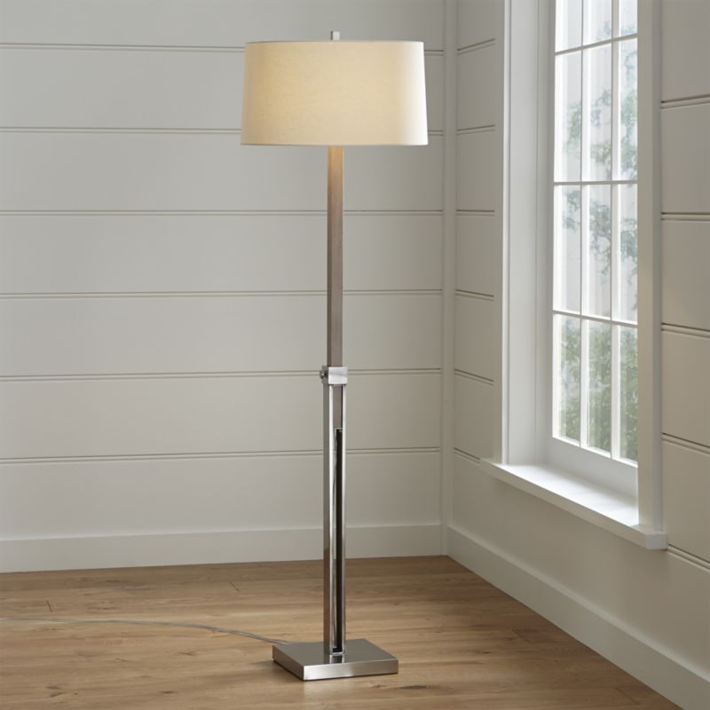 denley nickel floor lamp