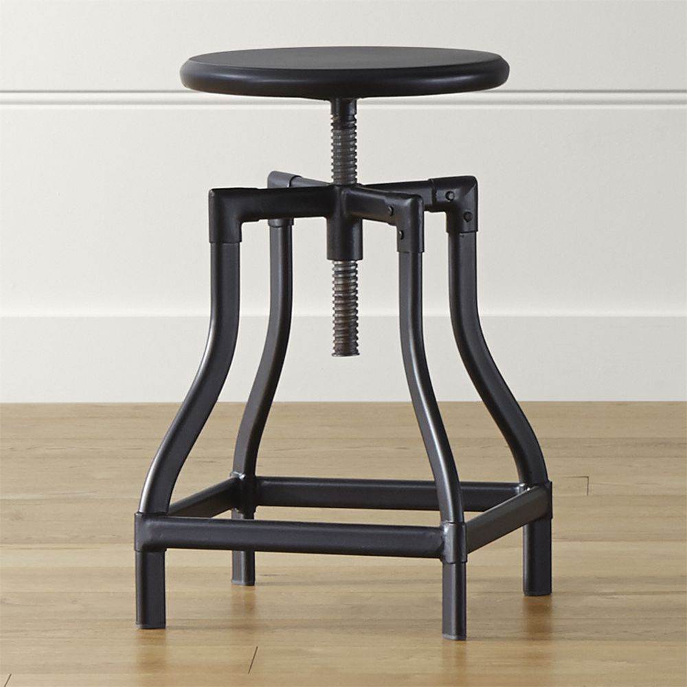 turner black adjustable backless counter stool