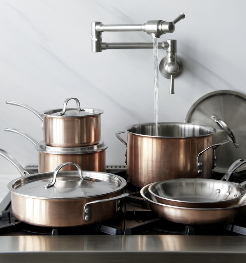 Calphalon Tri Ply Copper 10-Piece Cookware Set