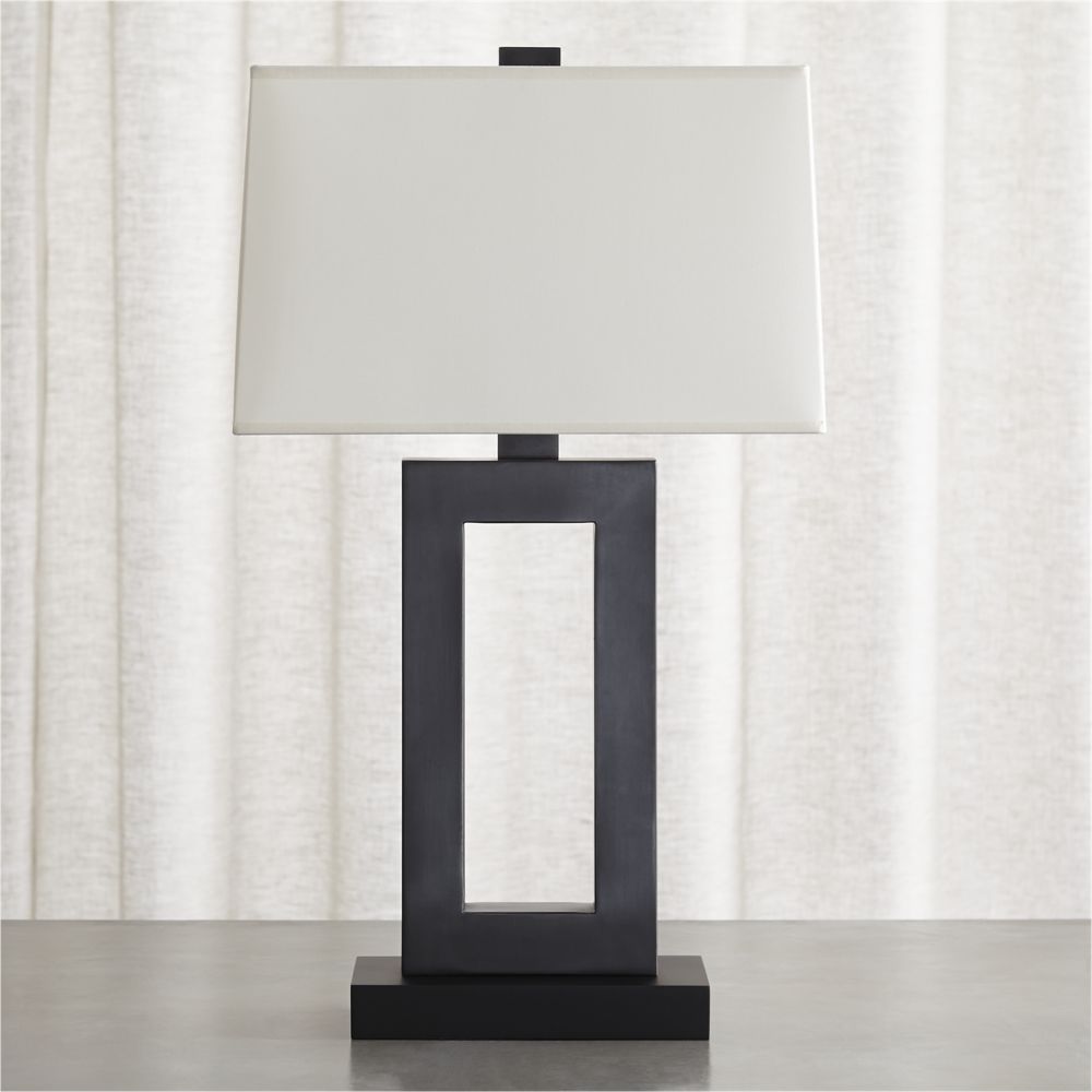 Duncan Antiqued Bronze Table Lamp Crate and Barrel Havenly