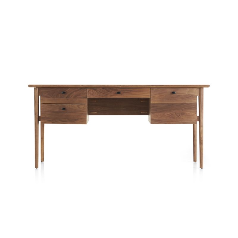 Kendall Walnut Desk Crate and Barrel Havenly