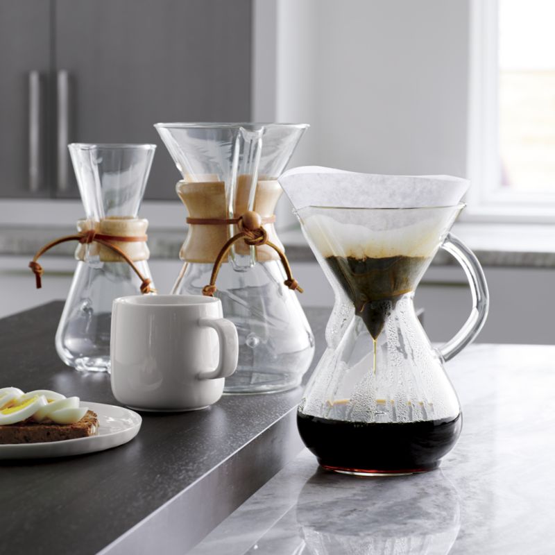 Chemex 6-Cup Glass Pour-Over Coffee Maker with Natural Wood Collar