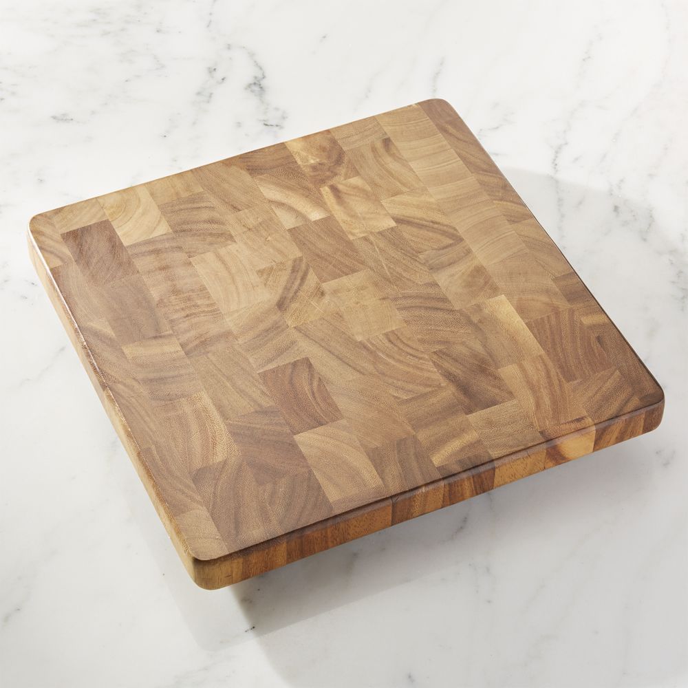 Square End Grain Cutting Board - Crate and Barrel | Havenly