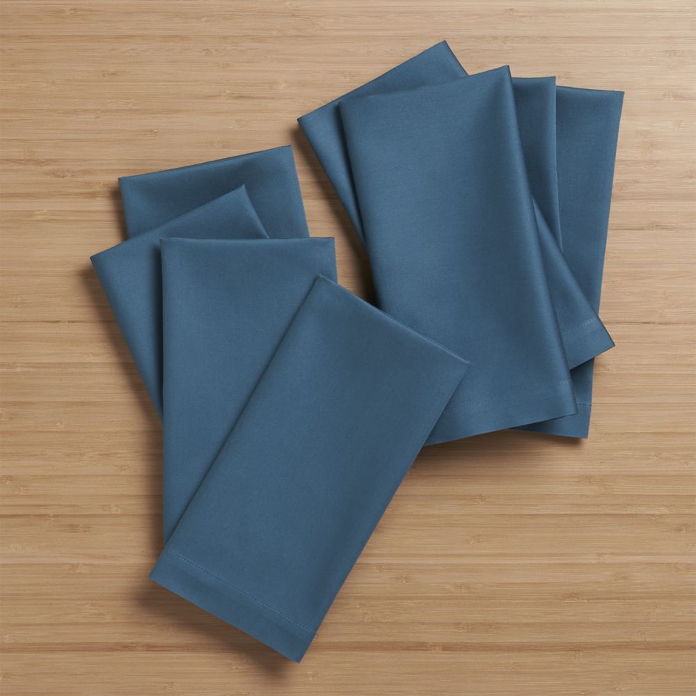 Fete Corsair Blue Cloth Napkins, Set of 8 Crate and Barrel Havenly
