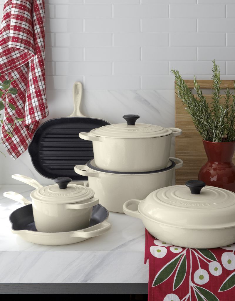 Le Creuset Signature 3.5 qt. Cream Everyday Pan - Blueprint