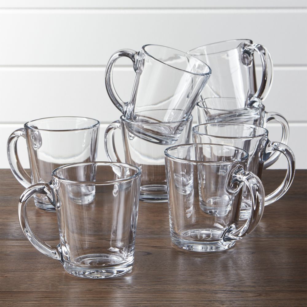 Moderno 13.5-oz. Clear Coffee Mugs, Set of 8 – product image