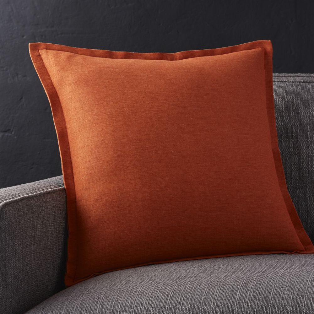 Linden Copper 18" Pillow with FeatherDown Insert Crate and Barrel