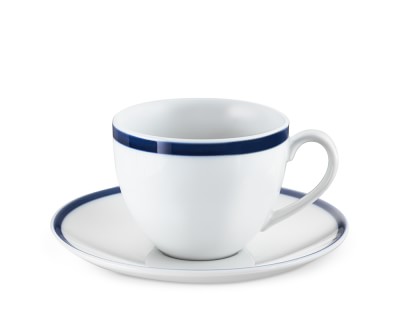 Williams-Sonoma Brasserie-Blue Breakfast Cup & Saucer Set, Fine China  Dinnerware: Drinkware Cups With Saucers: Cup & Saucer Sets 