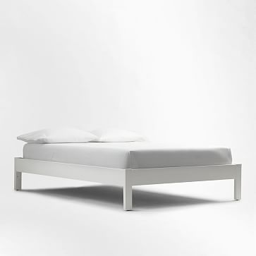 Simple Bed Frame Twin White Lacquer, Bed Frame Twin White