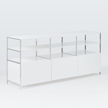 West elm store lacquer storage console