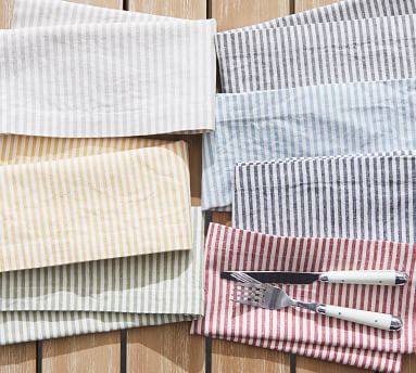 Wheaton Striped Linen/Cotton Napkins