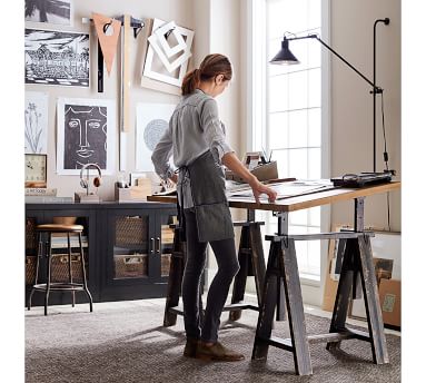 pottery barn drafting desk