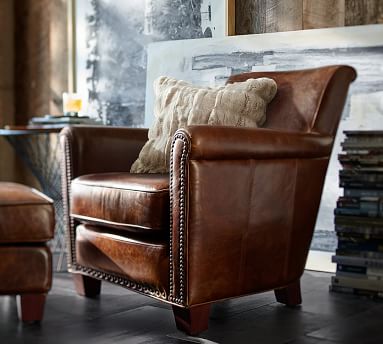 Irving Leather Armchair Polyester, Irving Leather Chair