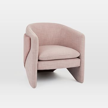 west elm blush velvet chair