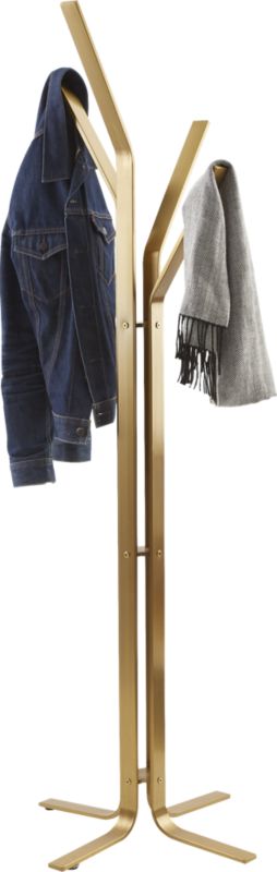 Valentina Standing Gold Metal Coat Rack