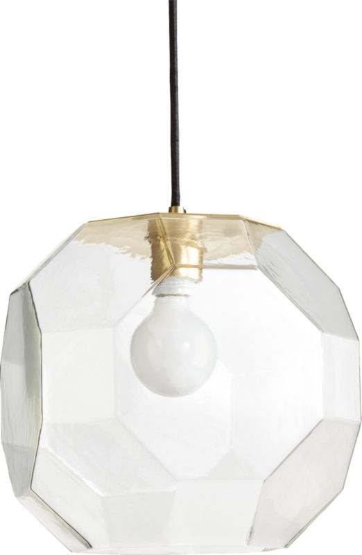 cb2 flat glass pendant