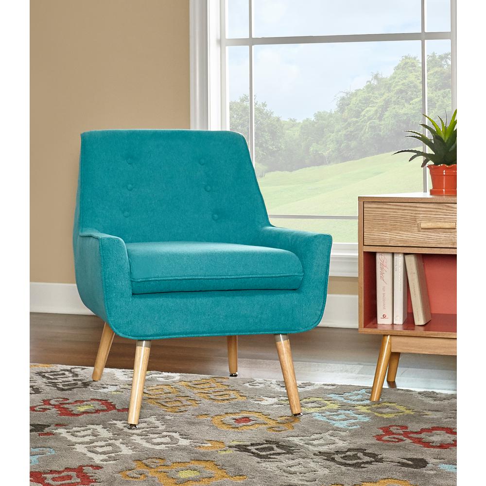 blue microfiber chair