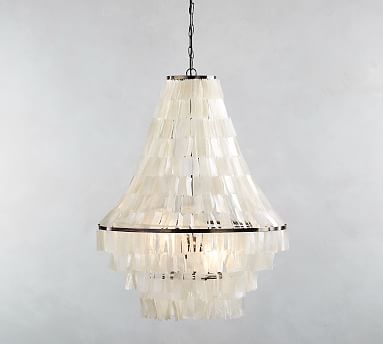 Pottery barn capiz deals chandelier