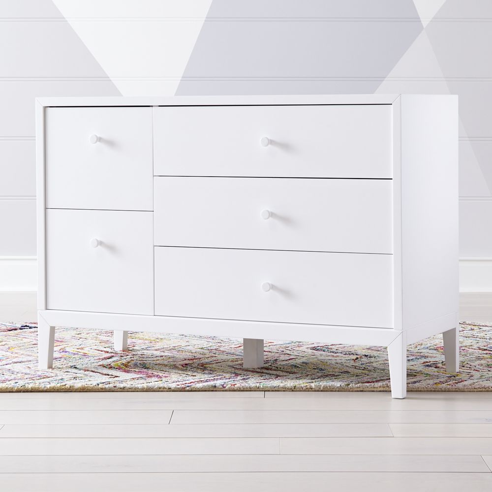 Kids Ever Simple White Wide Dresser Crate and Barrel Havenly