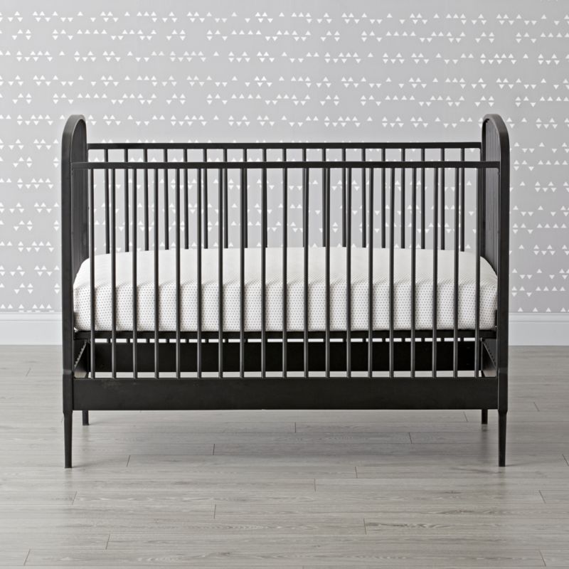 larkin black metal crib